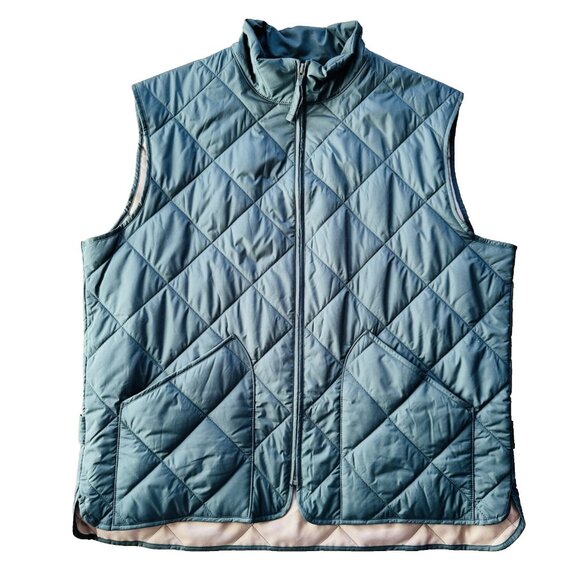 J.CREW Other - J Crew Mens Walker Vest XL Green Tan Quilted Full Zip Pockets B1930